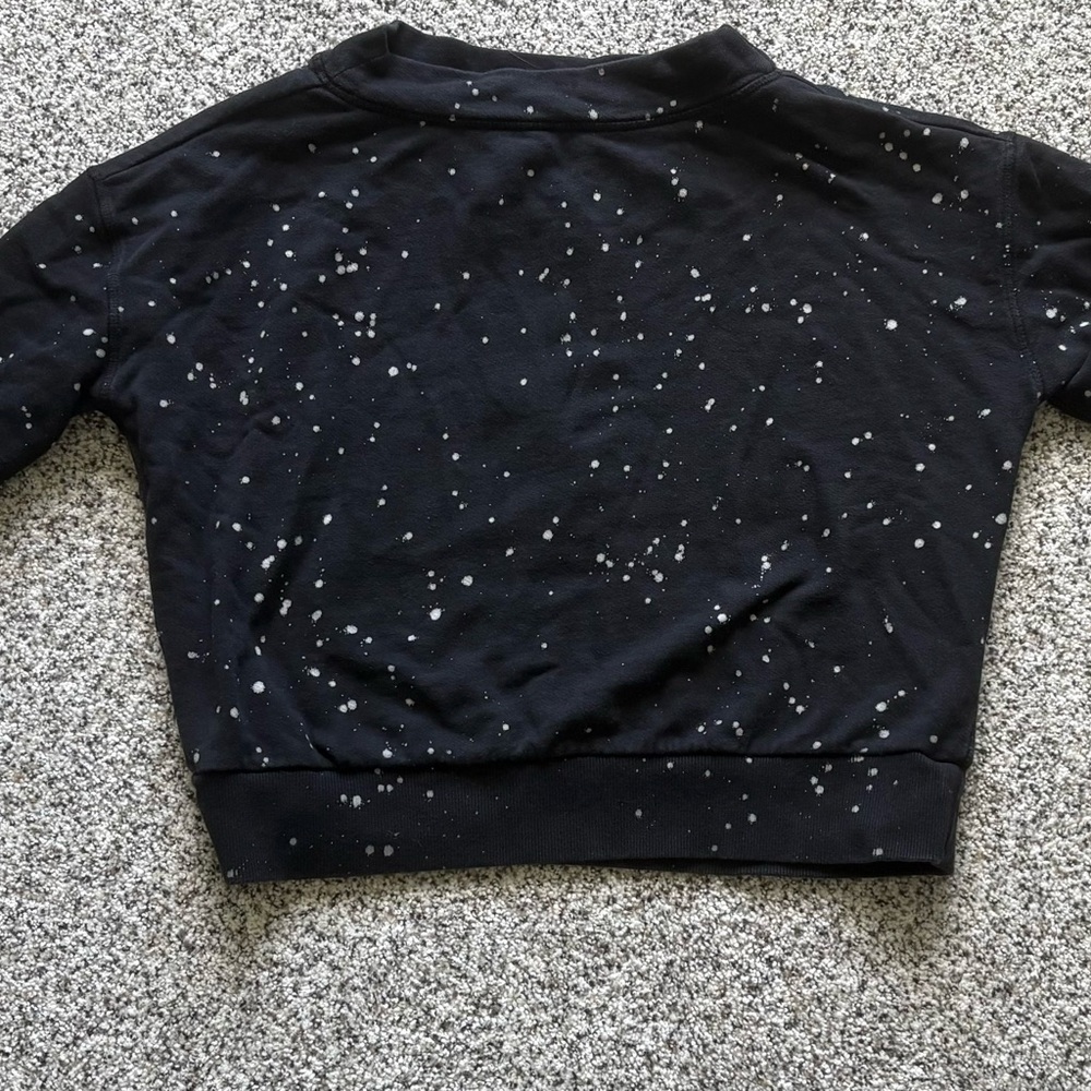 Anthropologie Black Splatter Sweatshirt